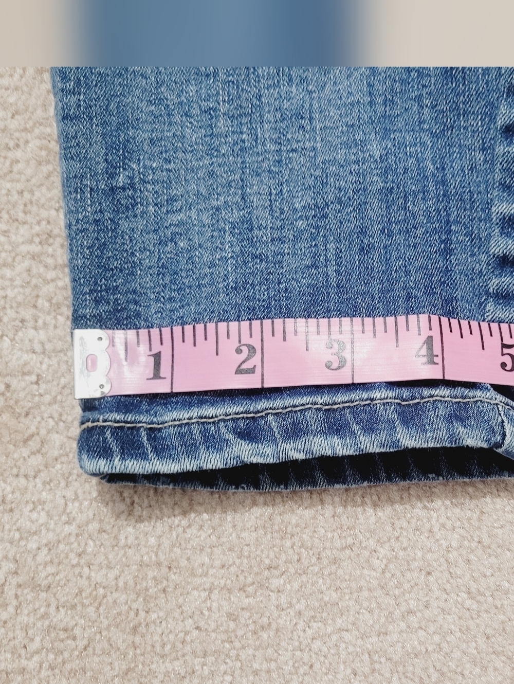 Nine West Gramercy Skinny Jeans Womens Size 12 Distressed Stretch Blue Denim - Picture 14 of 15